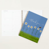 Typographie moderne de Merci Floral Blue Daisy (Devant avec enveloppe)