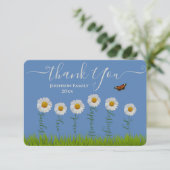 Typographie moderne de Merci Floral Blue Daisy (Debout devant)
