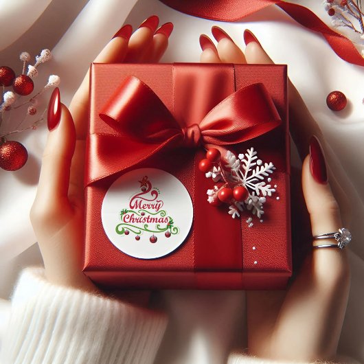 Typographie moderne de Noël Joyeux dans Sticker en