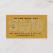 Typographie moderne de salon de rendez-vous de (Dos)