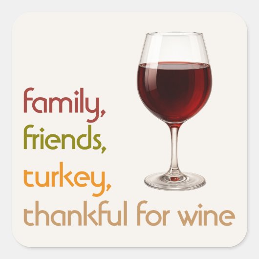 Typographie moderne de Thanksgiving | Autocollant (Devant)