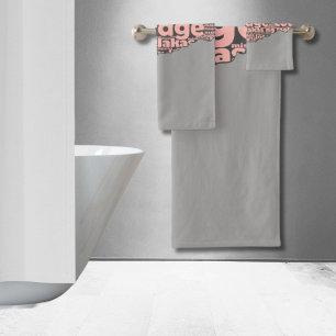 Typographie moderne du Courage Gris et Rose