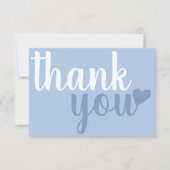 Typographie moderne du Merci bleu Dusty (Devant)