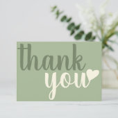 Typographie moderne du Merci vert (Debout devant)