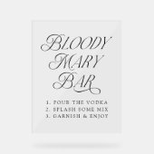 Typographie moderne élégante Bloody Mary Bar (Recto)