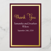 Typographie moderne élégante Carte de remerciement (Recto)