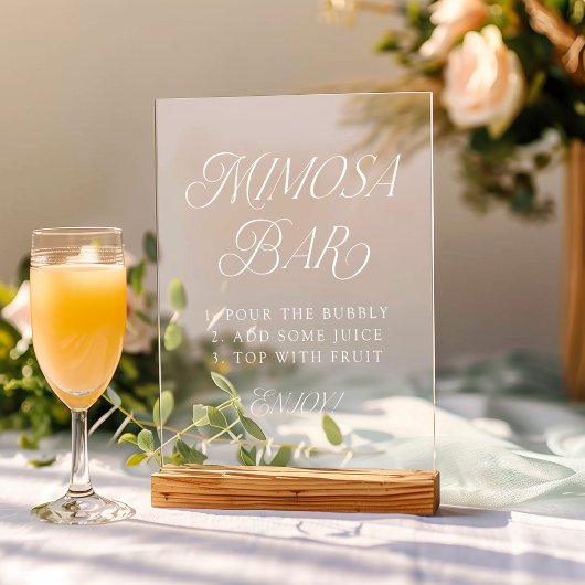 Typographie moderne élégante Mariage Mimosa Bar