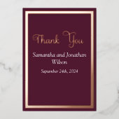 Typographie moderne élégante Rose Carte de remerci (Recto)