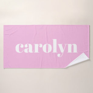 Typographie moderne en rose Nom personnalisé