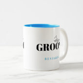 Typographie moderne Équipe personnalisée Groom Mug (Devant droit)