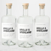 Typographie moderne étiquette à bougie de soja bla (Bouteilles)