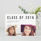 Typographie moderne Faire-part d'obtention d'un di (Debout devant)