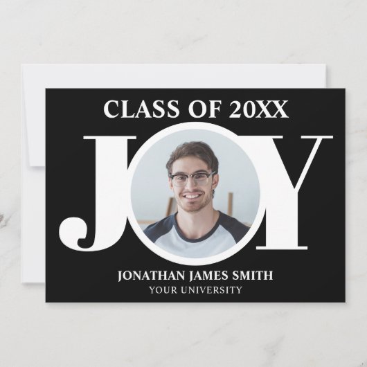 Typographie moderne Faire-part d'obtention d'un di (Devant)