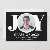 Typographie moderne Faire-part d'obtention d'un di (Devant)