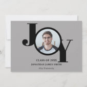 Typographie moderne Faire-part d'obtention d'un di (Devant)