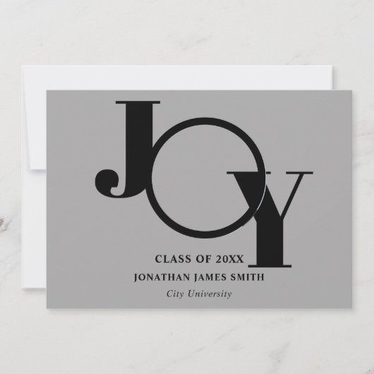 Typographie moderne Faire-part d'obtention d'un di (Devant)