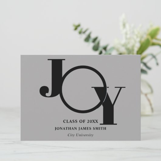 Typographie moderne Faire-part d'obtention d'un di (Debout devant)