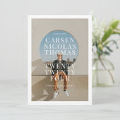 Typographie moderne Grand Faire-part photo Grad (Debout devant)