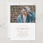 Typographie moderne Grand Faire-part photo Grad (Dos)