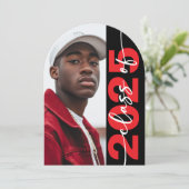 Typographie moderne Gras Arch Grad Faire-part (Debout devant)