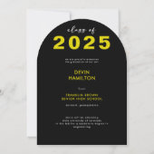 Typographie moderne Gras Arch Grad Faire-part (Dos)