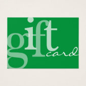 Typographie moderne Gras Carte Cadeau Blanc Vert (Devant)