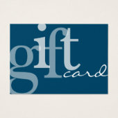 Typographie moderne Gras Carte Cadeau Bleu Profond (Devant)