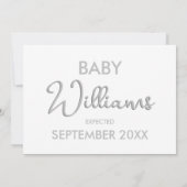 Typographie moderne Gras Faire-part de grossesse (Dos)