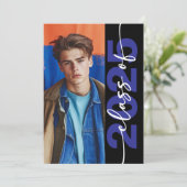 Typographie moderne Gras Faire-part Grad (Debout devant)