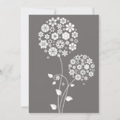 Typographie moderne gris Faire-part de mariage flo (Dos)