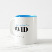 Typographie moderne Groomsmen Mug personnalisé (Devant gauche)