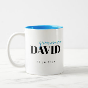 Typographie moderne Groomsmen Mug personnalisé