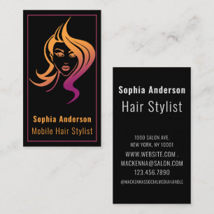 Typographie moderne Hair Styliste Carte de visite