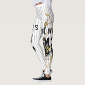Typographie moderne imprimer leggings avec bande n (Gauche)
