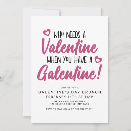 Typographie moderne Invitation de Brunch de la Sai (Devant)