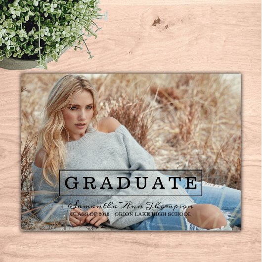 Typographie moderne Invitation de diplôme photo |
