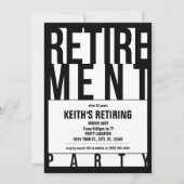 Typographie moderne, Invitations de parties de ret (Devant)