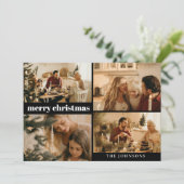 Typographie moderne Joyeux Noël Carte de vacances (Debout devant)