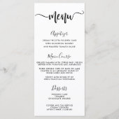 Typographie moderne Main Letting Menu Mariage (Devant)