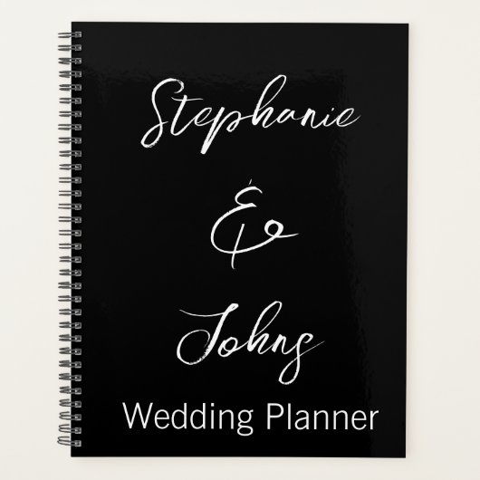 Typographie Moderne Mariage Noir Blanc Tendance (Devant)