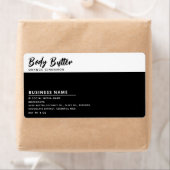 Typographie moderne minimaliste blanc étiquette no (En situation)