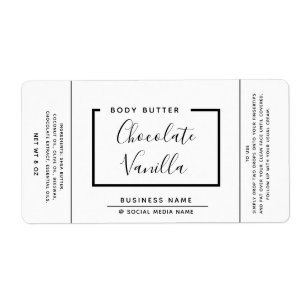 Typographie moderne minimaliste étiquette produit 