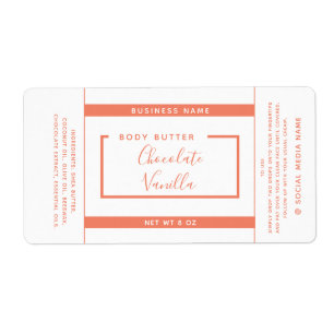 Typographie moderne minimaliste étiquette produit 