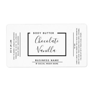 Typographie moderne minimaliste étiquette produit