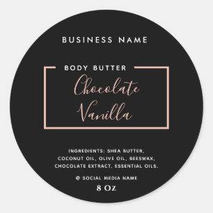 Typographie moderne minimaliste noir étiquette pro