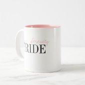 Typographie moderne Mug de mariées personnalisées (Devant gauche)