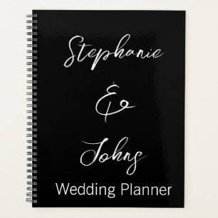 Typographie moderne Noir blanc Mariage tendance
