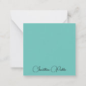 Typographie moderne Nom Modèle Lumière Turquoise (Dos)