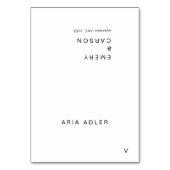 Typographie moderne Nom Vegan Mariage Cartes de pl (Par défaut)