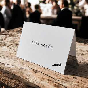 Typographie moderne Nom Veggie Mariage Cartes de P